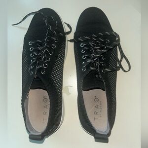Traq by Alegria Black Lace-Up Sneakers